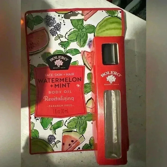 Lot of 5 BOLERO Watermelon Mint Body Oil, Wash & Cream Bath Soak & Hand Soap NEW - Picture 6 of 6